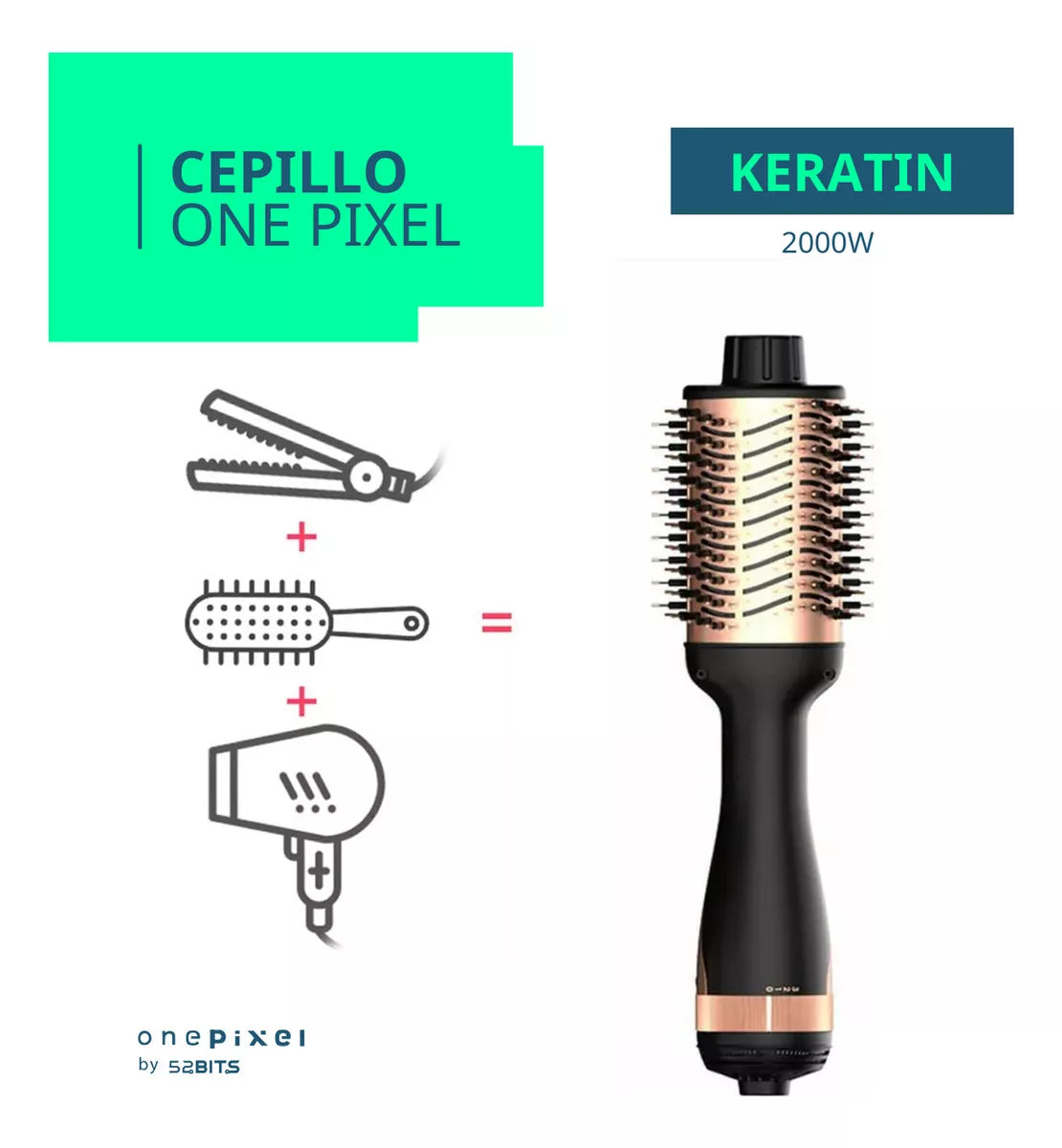 COMBO PLANCHA KERATIN+CEPILLO SECADOR